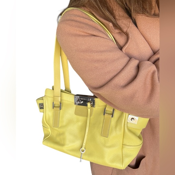 Jimmy Choo Farrah Leather Satchel Shoulder Bag - Picture 5 of 16